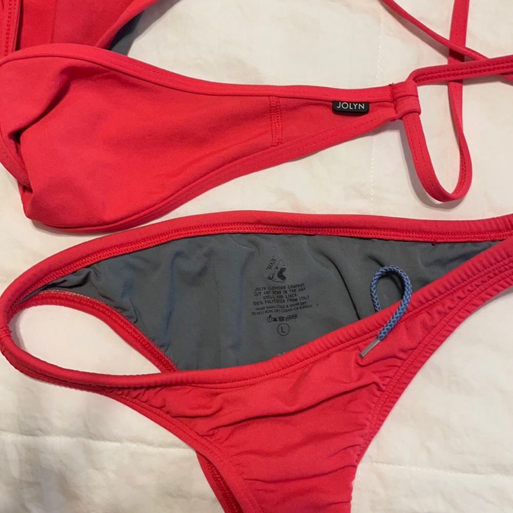 Jolyn clothing company surf bikini. Made in Brazil
